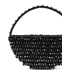 Clara Black Suede Embellished Hand Bag