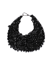 Liona Black Suede Embellished Hobo Bag