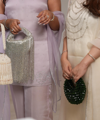 Ophelia Green Suede Embellished Hobo Bag