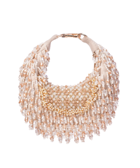 Alara Ivory Pastel Suede Embellished Hobo Bag