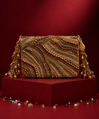 Lila Copper Suede Embellished Mini Bag