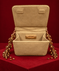 Lila Copper Suede Embellished Mini Bag