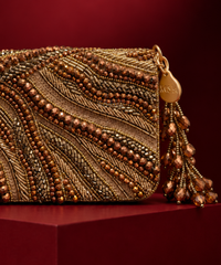 Lila Copper Suede Embellished Mini Bag