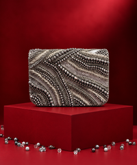 Lila Grey Suede Embellished Mini Bag