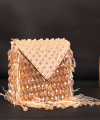 Luna Golden Suede Embellished Mini Bag