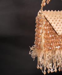 Luna Golden Suede Embellished Mini Bag