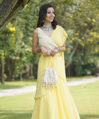 Emma Ivory Suede Pearl Embellished Potli- House of Kosha -2