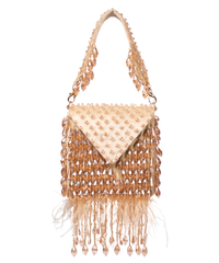 Luna Golden Suede Embellished Mini Bag