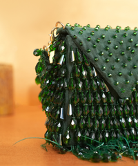 Luna Green Suede Embellished Mini Bag