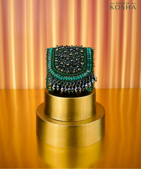 Josy Green Suede Embellished Mini Bag