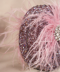 Kiraz Mauve Suede Embellished Clutch