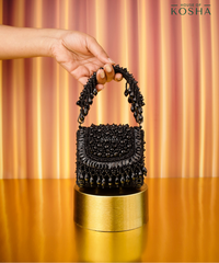 Josy Black Suede Embellished Mini Bag