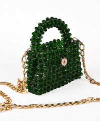 Razzle Green Crystal Handcrafted Mini Bag