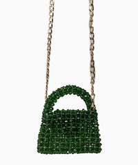 Razzle Green Crystal Handcrafted Mini Bag