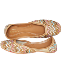 Kelaya Hand-Embroidered Leather Jutti