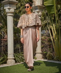 Crystal Cascade Hand-Embroidered Leather Jutti