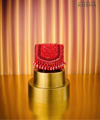 Josy Red Suede Embellished Mini Bag