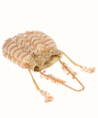 Gulzar Gold & Silver Georgette Embellished Potli