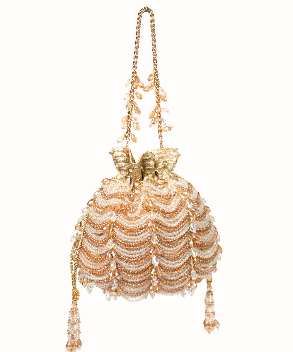 Gulzar Gold & Silver Georgette Embellished Potli