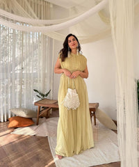 Farah Ivory Suede Pearl Potli