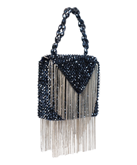 Natali Navy Blue Embellished Mini Bag