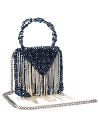 Natali Navy Blue Embellished Mini Bag