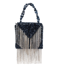 Natali Navy Blue Embellished Mini Bag