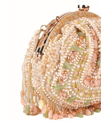 Noor Pastel Suede Embellished Pouch