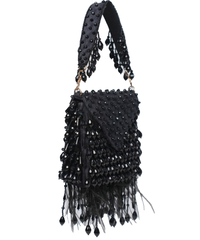 Luna Black Suede Embellished Mini Bag