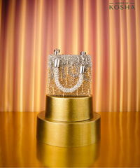 Elsie Gold & Silver Suede Mini Bag