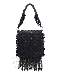 Luna Black Suede Embellished Mini Bag