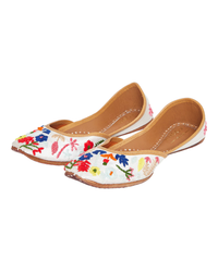 Sunshine Hand-Embroidered Leather Jutti