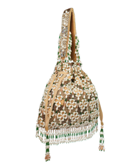 Falak Gold Suede Embellished Potli