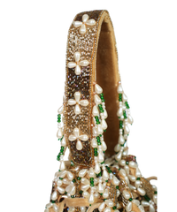 Falak Gold Suede Embellished Potli