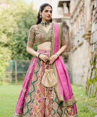 Sitara Gold Suede Sequin Embellished Potli