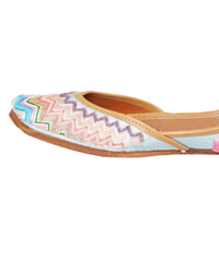 Ocean Drive Hand-Embroidered Leather Jutti