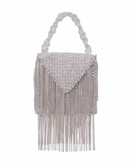 Natali Silver Embellished Mini Bag