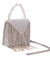 Natali Silver Embellished Mini Bag