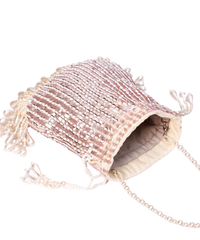 Aurelia Pink Suede Embellished Potli