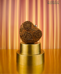 Cora Copper Suede Embellished Heart Bag