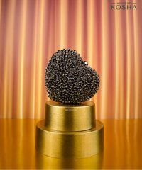 Lola Black Suede Embellished Heart Bag