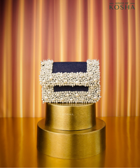 Elana Denim Pearl Embellished Mini Bag