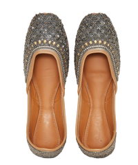 Sitara Hand-Embroidered Leather Jutti