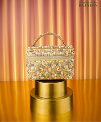 Abia Pastel Georgette Embellished Vanity Bag
