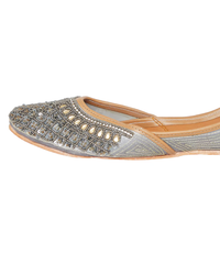 Sitara Hand-Embroidered Leather Jutti
