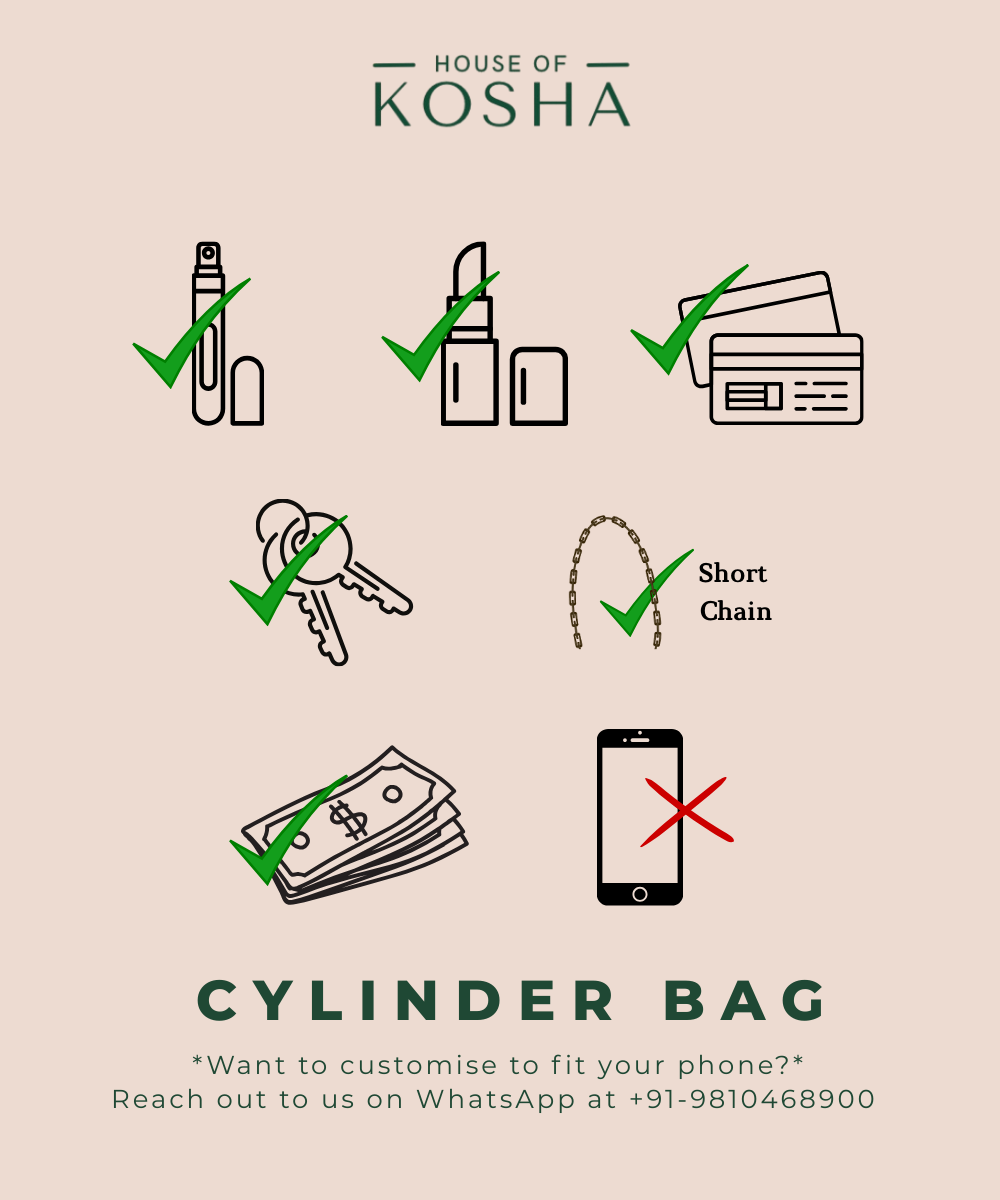 Rania Gold & Pink  Georgette Embellished Cylinder Mini Bag