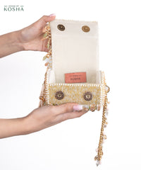 Bella Pastel Suede Embellished Cylinder Mini Bag