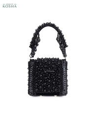 Josy Black Suede Embellished Mini Bag