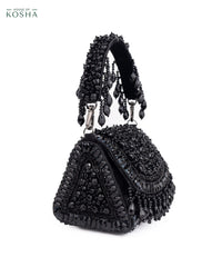 Josy Black Suede Embellished Mini Bag