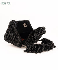 Josy Black Suede Embellished Mini Bag